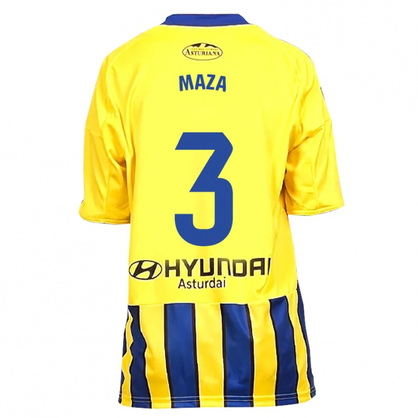 Danxen Herren Óscar Maza #3 Gelb Blau Auswärtstrikot Trikot 2025/26 T-Shirt