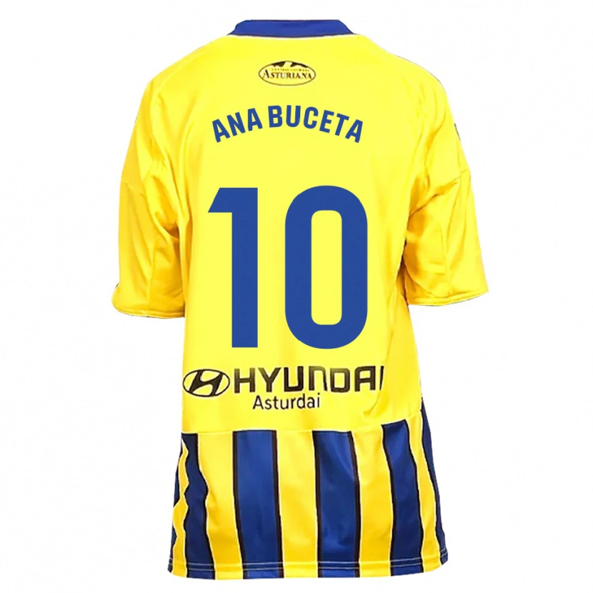 Danxen Herren Ana Buceta #10 Gelb Blau Auswärtstrikot Trikot 2025/26 T-Shirt