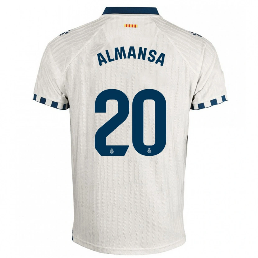 Danxen Herren Alex Almansa #20 Weiß Blau Auswärtstrikot Trikot 2025/26 T-Shirt