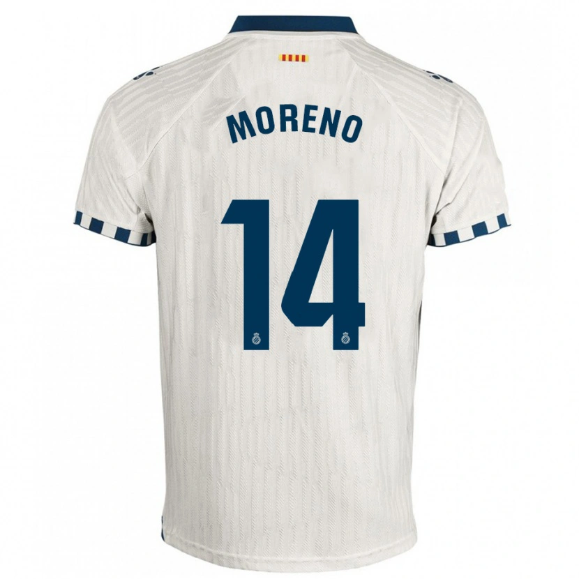 Danxen Herren Jan Moreno #14 Weiß Blau Auswärtstrikot Trikot 2025/26 T-Shirt
