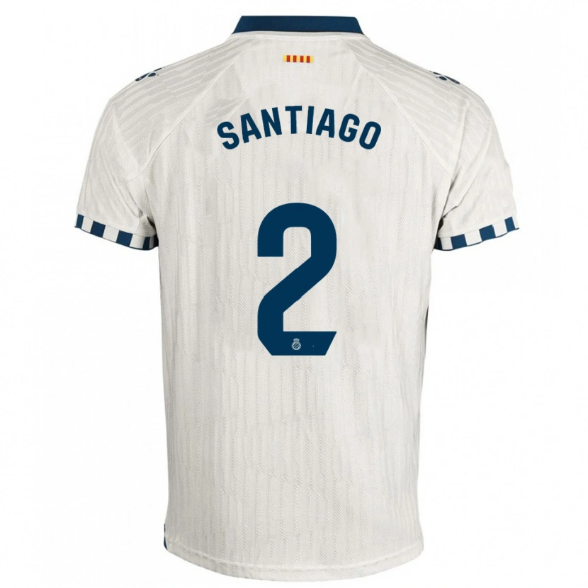 Danxen Herren David Santiago #2 Weiß Blau Auswärtstrikot Trikot 2025/26 T-Shirt