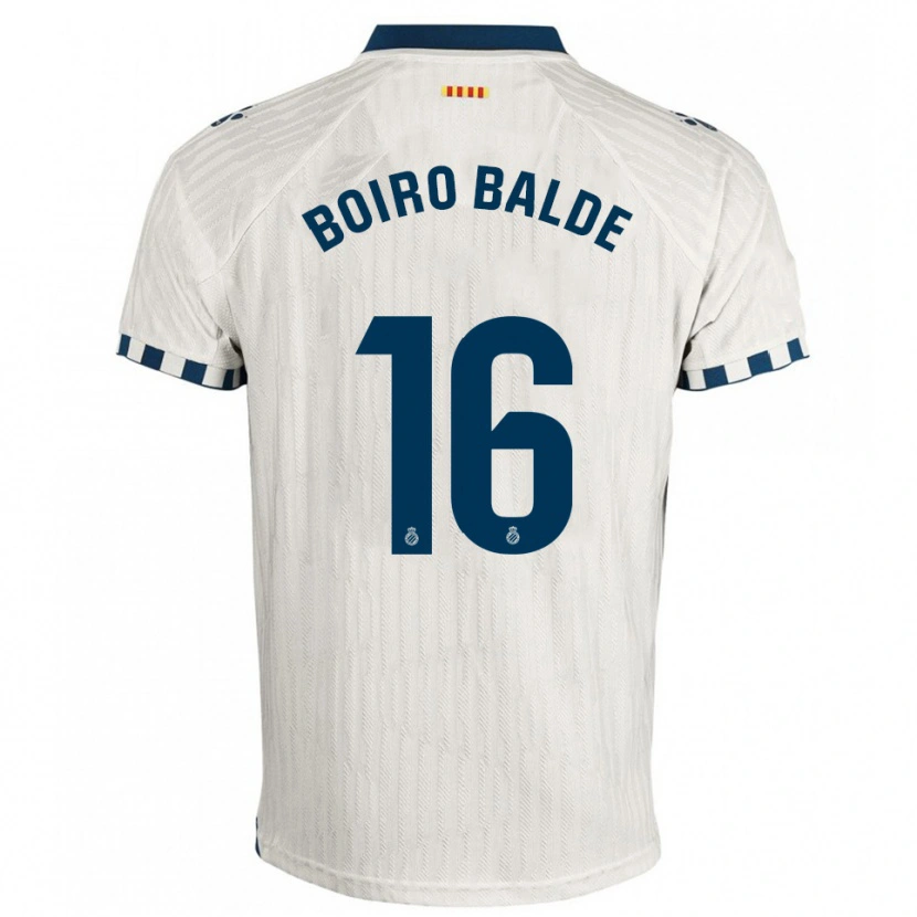 Danxen Herren Issa Boiro Balde #16 Weiß Blau Auswärtstrikot Trikot 2025/26 T-Shirt