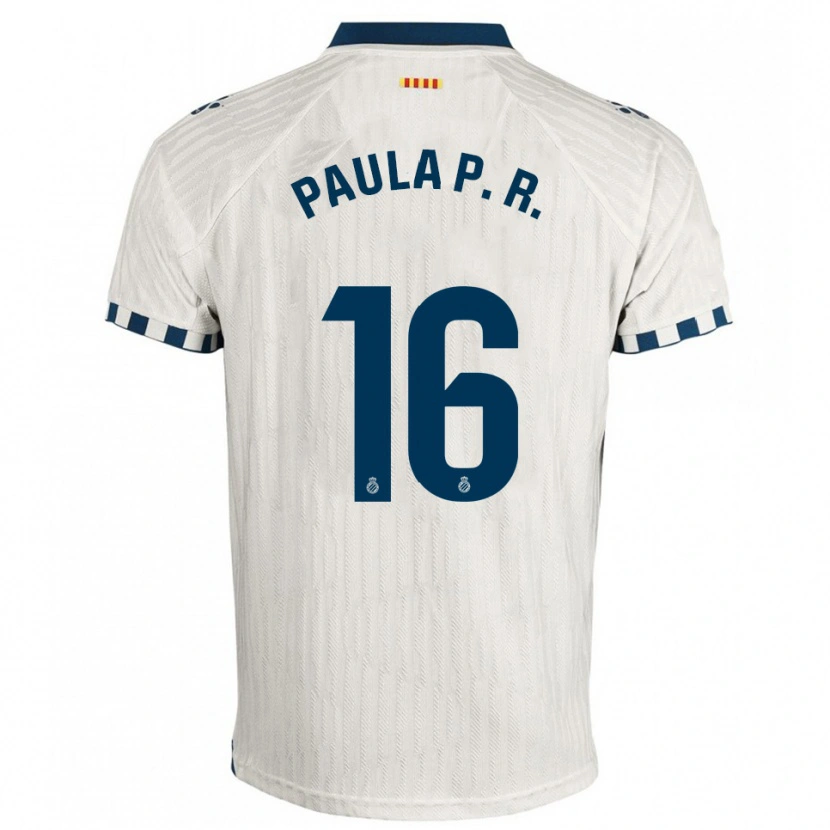 Danxen Herren Paula Perea Ramírez #16 Weiß Blau Auswärtstrikot Trikot 2025/26 T-Shirt