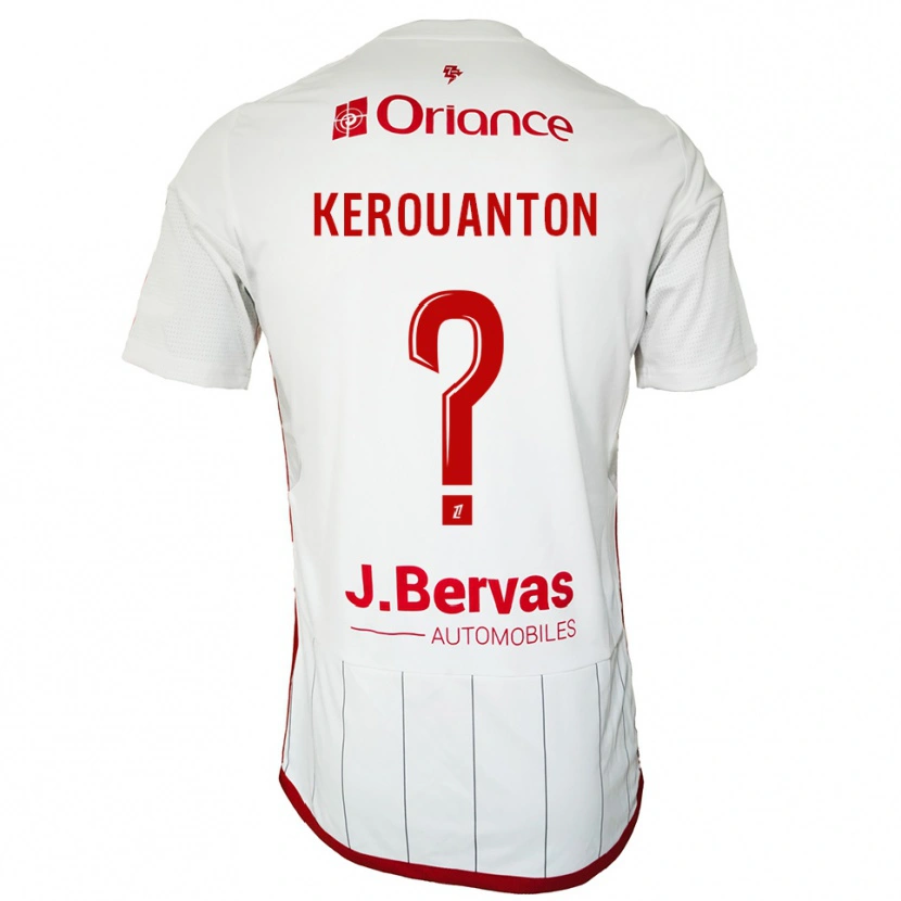 Danxen Herren Tania Kerouanton #0 Weiß Rot Auswärtstrikot Trikot 2025/26 T-Shirt