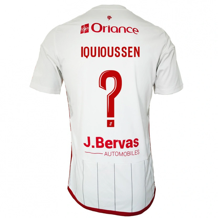 Danxen Herren Adam Iquioussen #0 Weiß Rot Auswärtstrikot Trikot 2025/26 T-Shirt