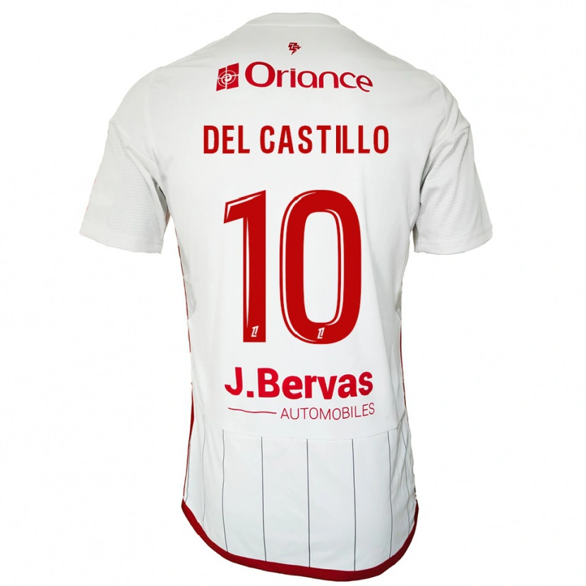 Danxen Herren Romain Del Castillo #10 Weiß Rot Auswärtstrikot Trikot 2025/26 T-Shirt