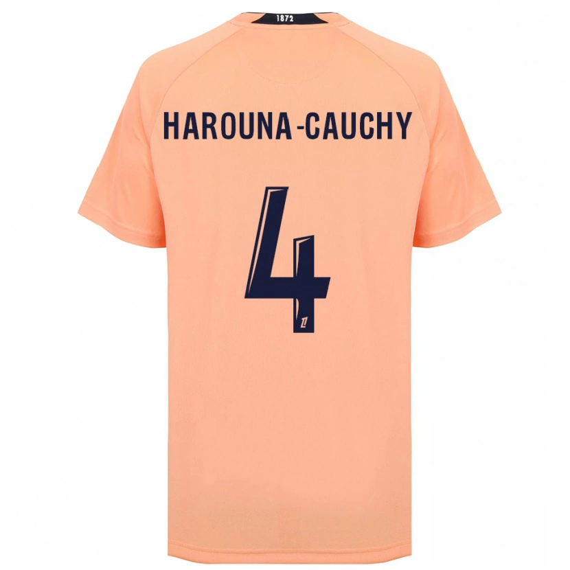 Danxen Herren Yllian Harouna-Cauchy #4 Orange Marineblau Auswärtstrikot Trikot 2025/26 T-Shirt