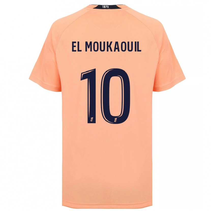 Danxen Herren Mohamed El Moukaouil #10 Orange Marineblau Auswärtstrikot Trikot 2025/26 T-Shirt