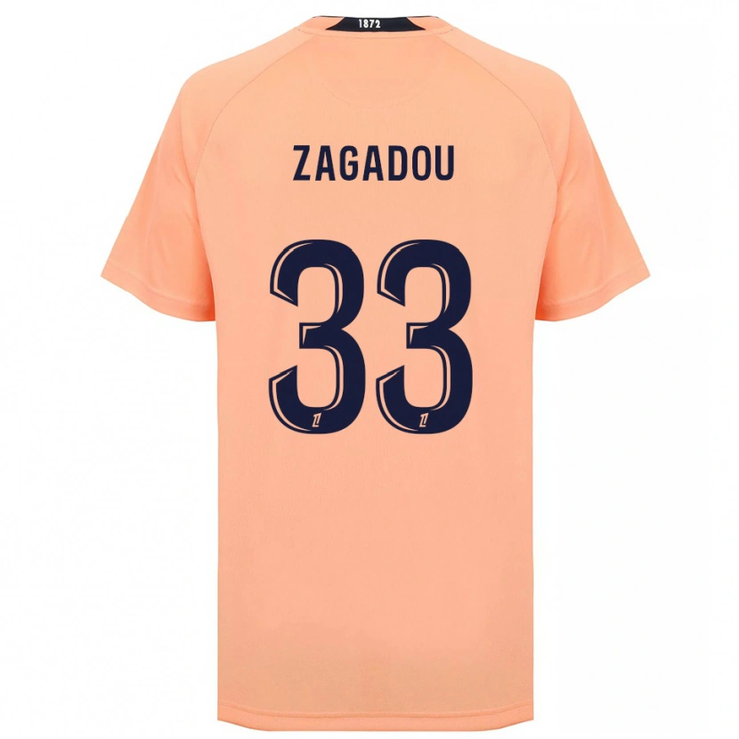 Danxen Herren Stephan Zagadou #33 Orange Marineblau Auswärtstrikot Trikot 2025/26 T-Shirt