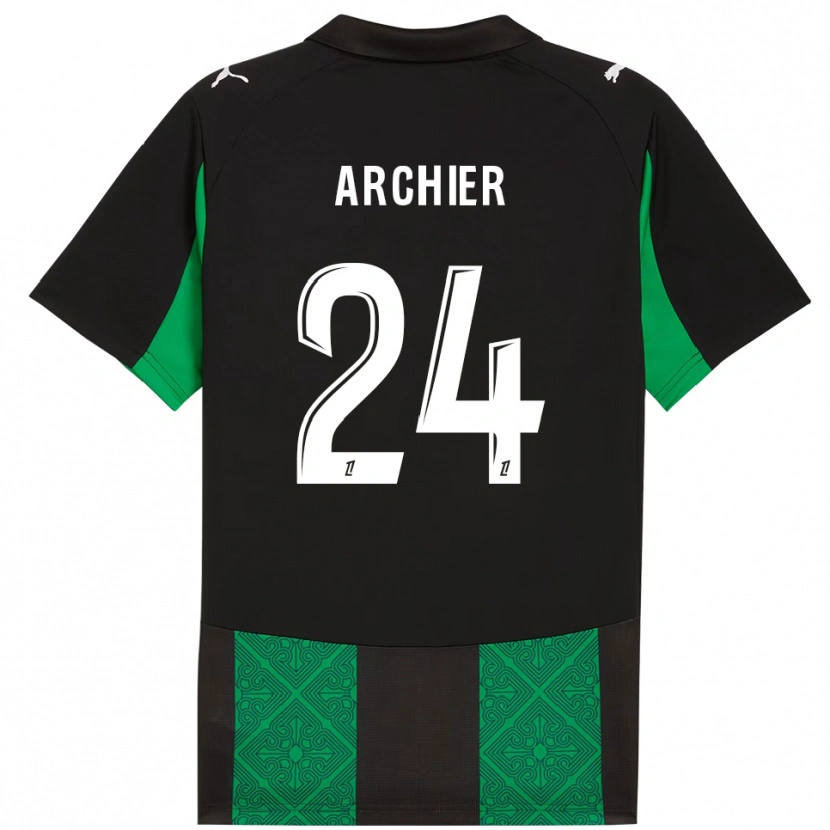 Danxen Herren Louann Archier #24 Schwarz Grün Auswärtstrikot Trikot 2025/26 T-Shirt