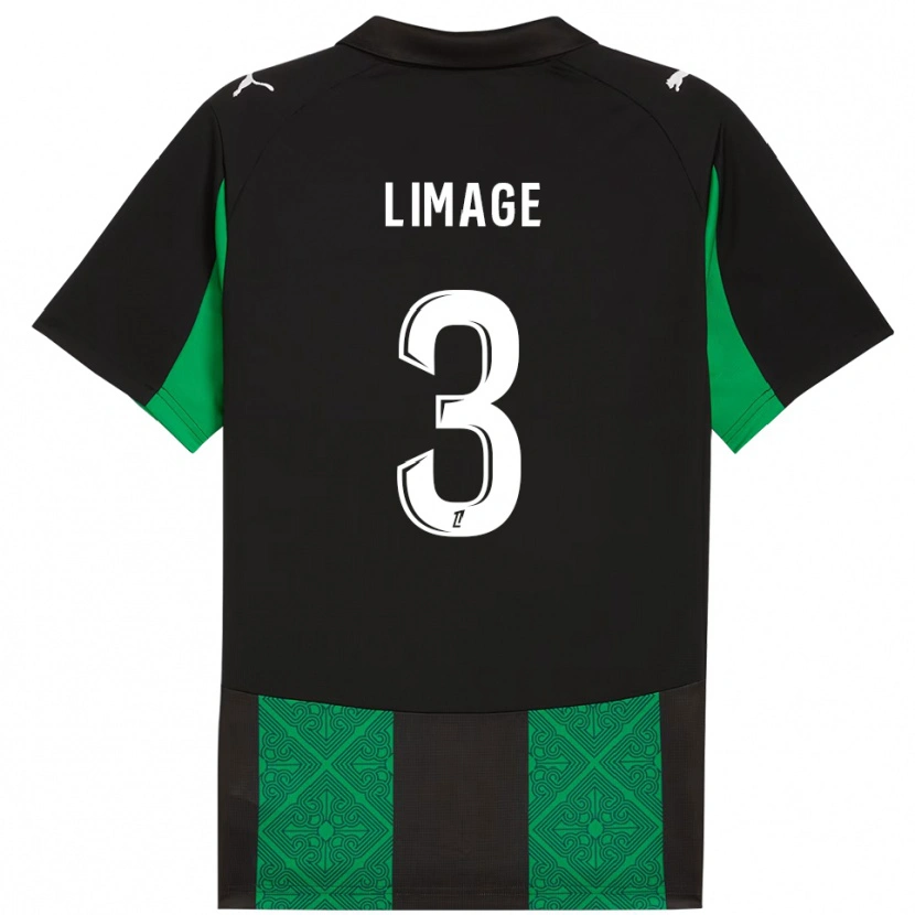 Danxen Herren Jennyfer Limage #3 Schwarz Grün Auswärtstrikot Trikot 2025/26 T-Shirt