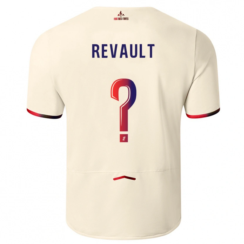 Danxen Herren Joris Revault #0 Cremeweiß Rot Auswärtstrikot Trikot 2025/26 T-Shirt