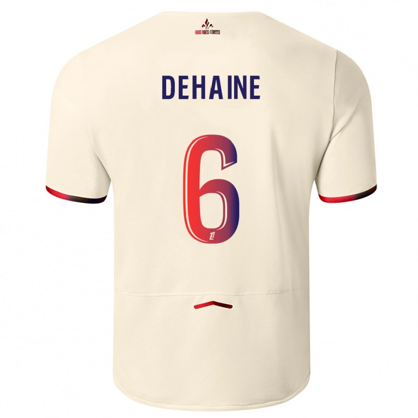 Danxen Herren Axel Dehaine #6 Cremeweiß Rot Auswärtstrikot Trikot 2025/26 T-Shirt
