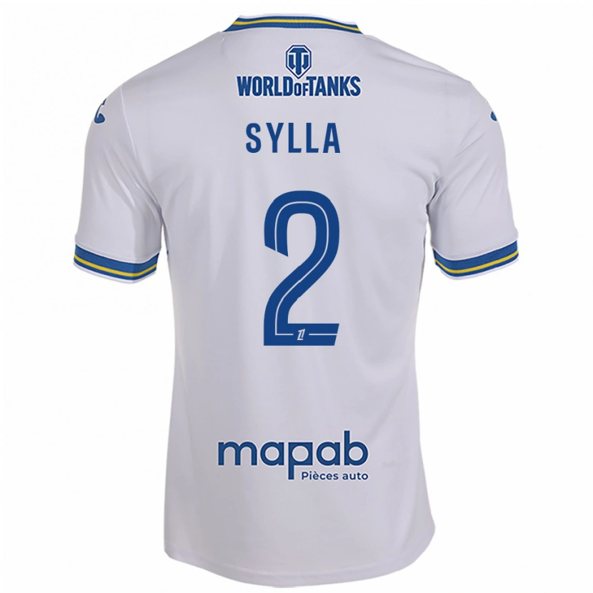Danxen Herren Dembo Sylla #2 Weiß Himmelblau Auswärtstrikot Trikot 2025/26 T-Shirt