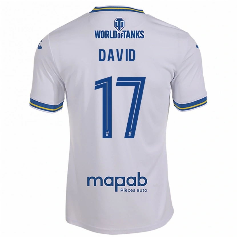 Danxen Herren Dune David #17 Weiß Himmelblau Auswärtstrikot Trikot 2025/26 T-Shirt