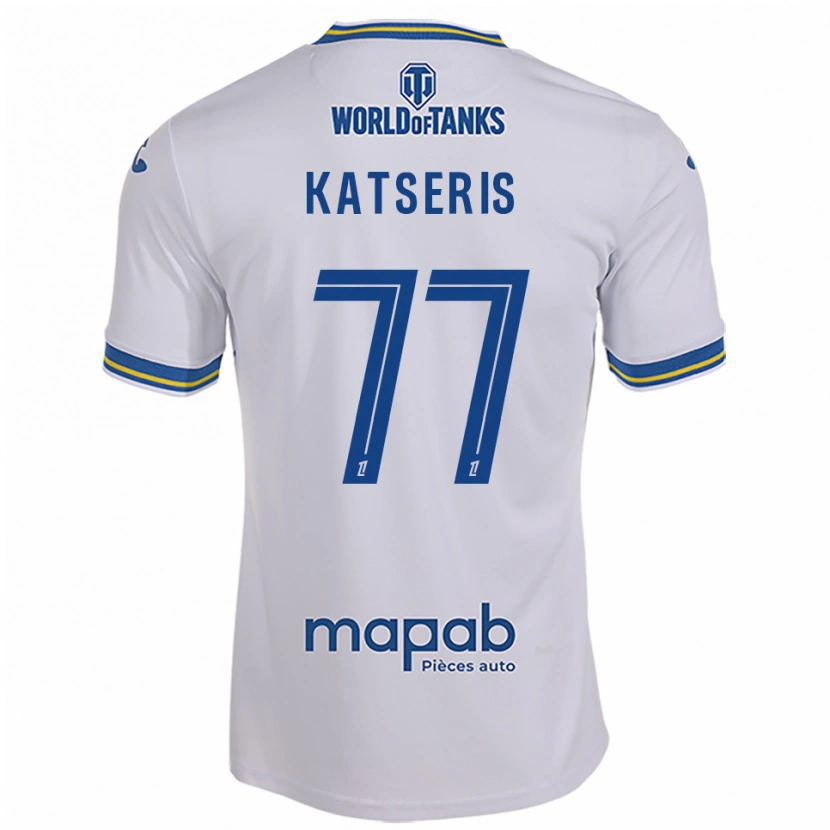 Danxen Herren Panos Katseris #77 Weiß Himmelblau Auswärtstrikot Trikot 2025/26 T-Shirt
