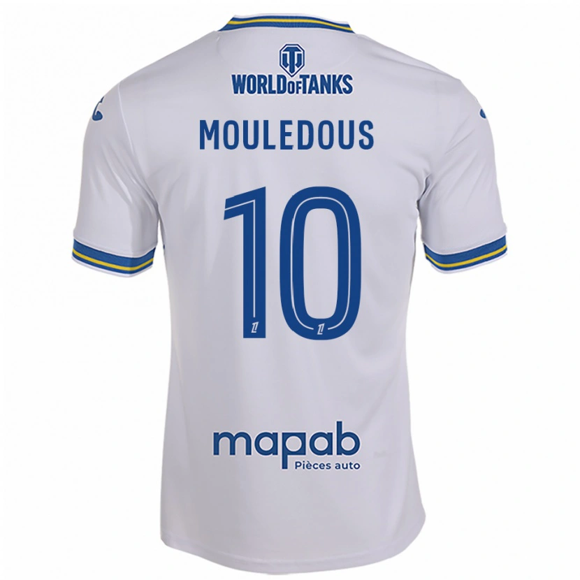 Danxen Herren Antton Mouledous #10 Weiß Himmelblau Auswärtstrikot Trikot 2025/26 T-Shirt