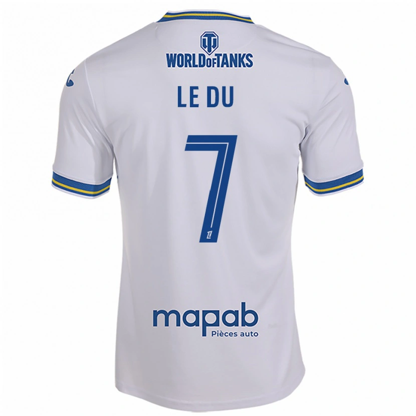 Danxen Herren Océane Le Du #7 Weiß Himmelblau Auswärtstrikot Trikot 2025/26 T-Shirt