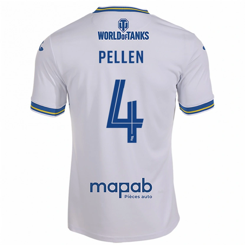 Danxen Herren Louise Pellen #4 Weiß Himmelblau Auswärtstrikot Trikot 2025/26 T-Shirt