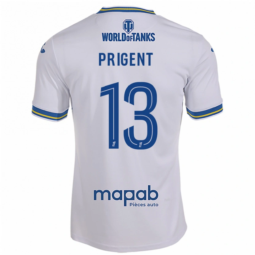 Danxen Herren Matéo Prigent #13 Weiß Himmelblau Auswärtstrikot Trikot 2025/26 T-Shirt