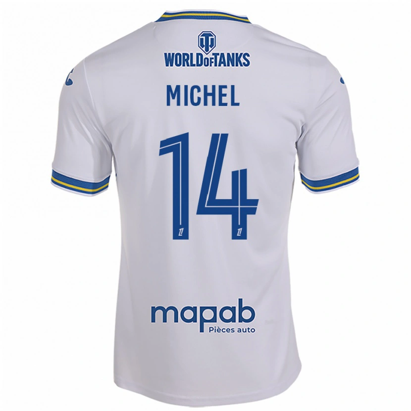 Danxen Herren Raphaël Michel #14 Weiß Himmelblau Auswärtstrikot Trikot 2025/26 T-Shirt