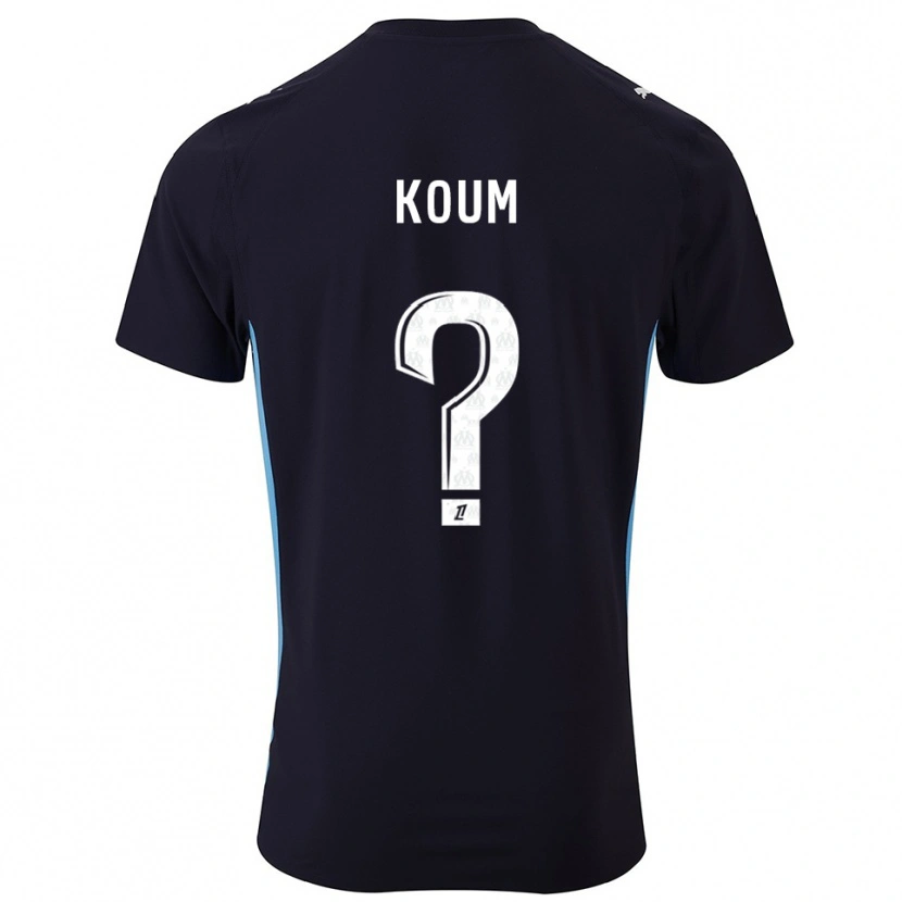 Danxen Herren Alexi Koum #0 Schwarz Himmelblau Auswärtstrikot Trikot 2025/26 T-Shirt