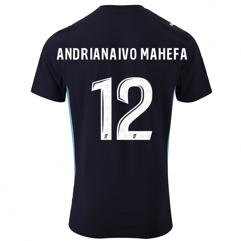 Danxen Herren Mathis Andrianaivo Mahefa #12 Schwarz Himmelblau Auswärtstrikot Trikot 2025/26 T-Shirt