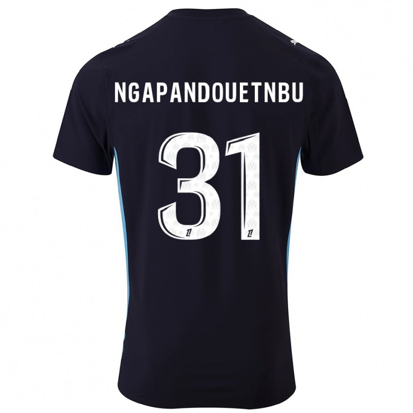 Danxen Herren Simon Ngapandouetnbu #31 Schwarz Himmelblau Auswärtstrikot Trikot 2025/26 T-Shirt