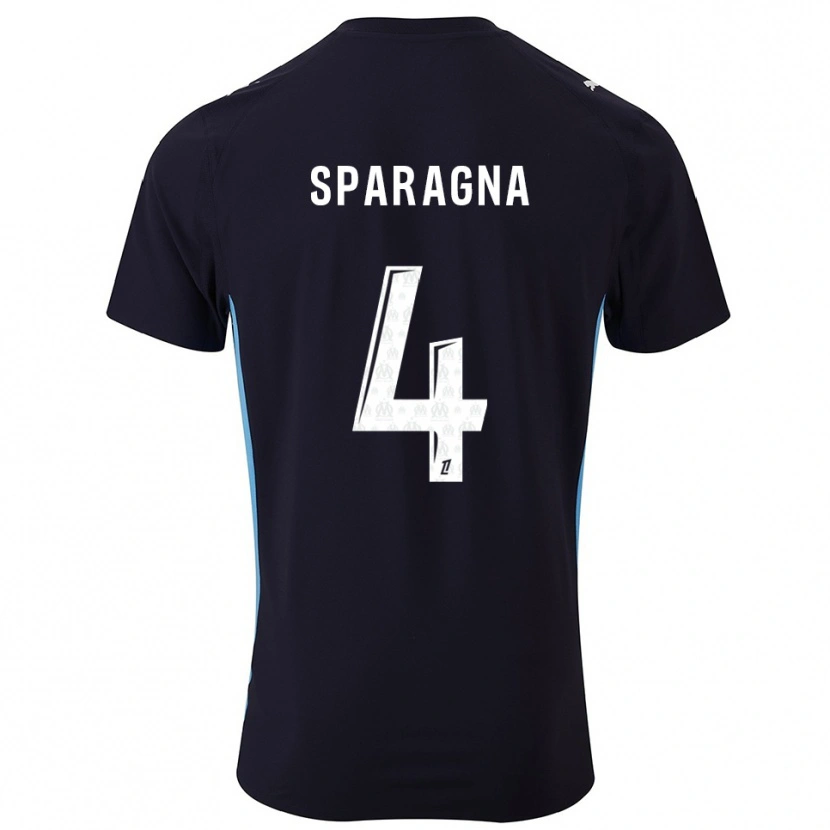 Danxen Herren Stéphane Sparagna #4 Schwarz Himmelblau Auswärtstrikot Trikot 2025/26 T-Shirt