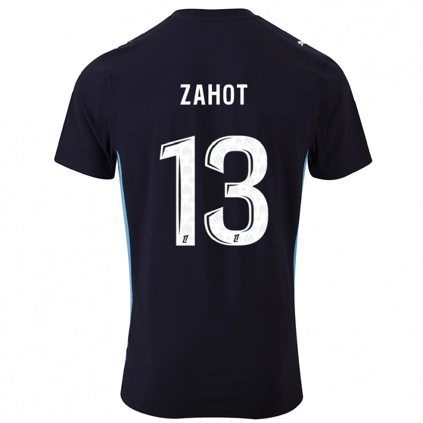 Danxen Herren Sarah Zahot #13 Schwarz Himmelblau Auswärtstrikot Trikot 2025/26 T-Shirt