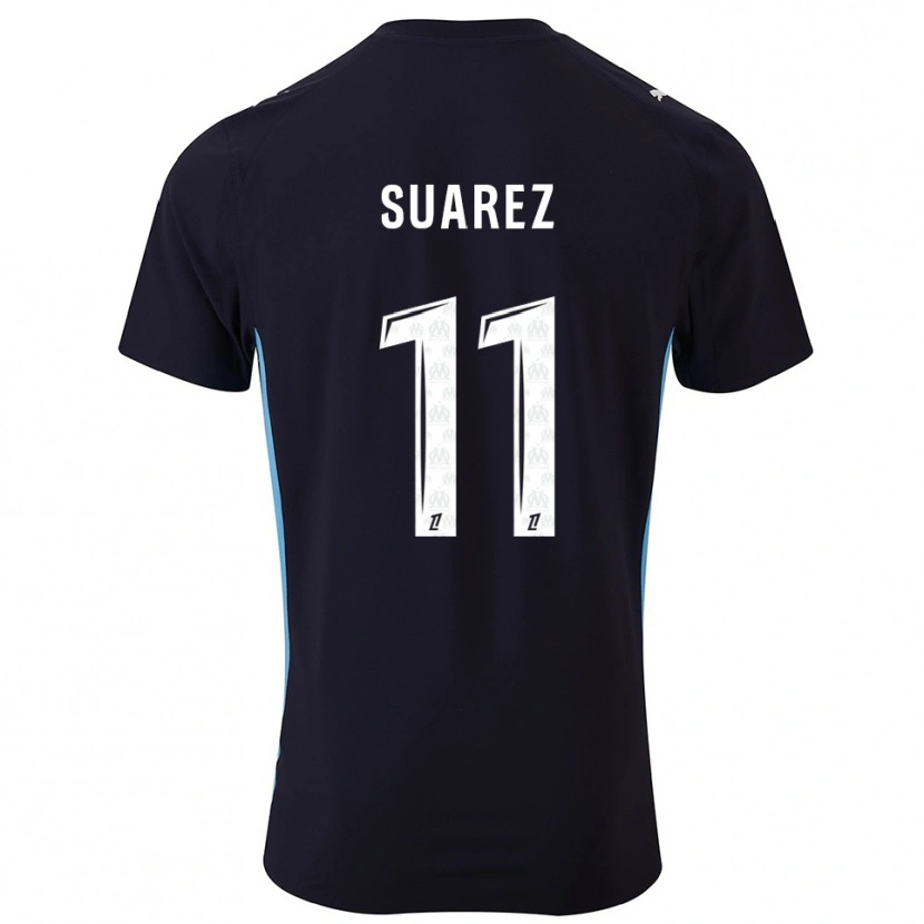 Danxen Herren Luis Suarez #11 Schwarz Himmelblau Auswärtstrikot Trikot 2025/26 T-Shirt