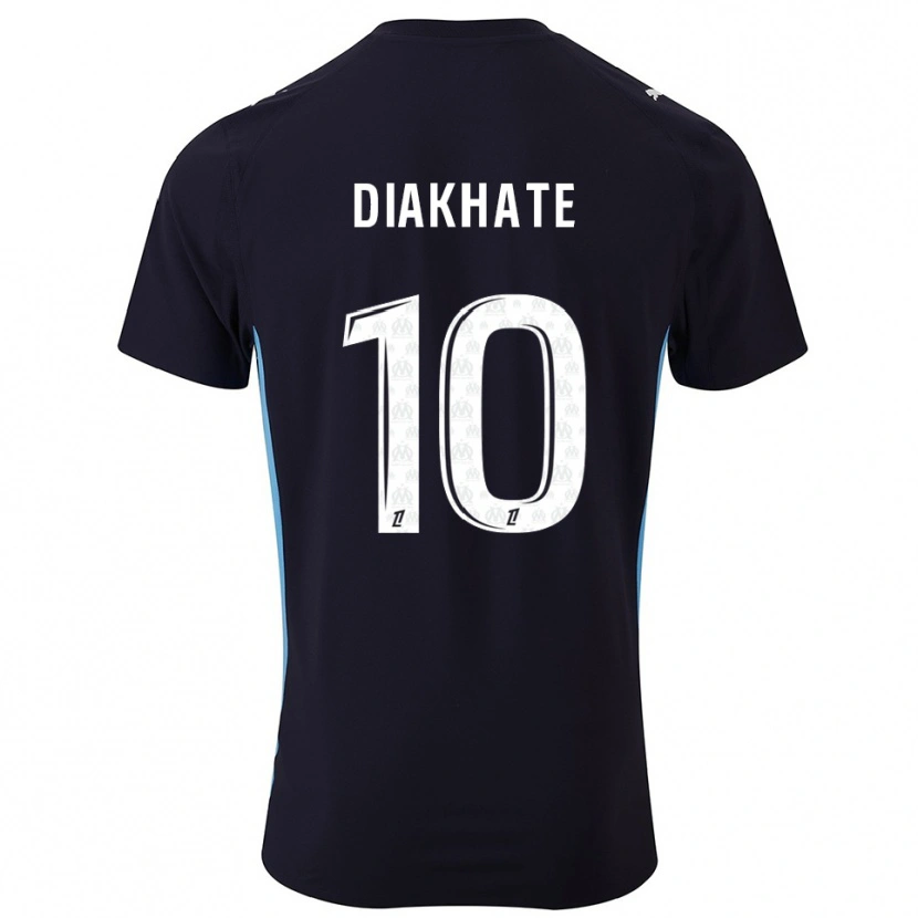 Danxen Herren Ndeye Awa Diakhaté #10 Schwarz Himmelblau Auswärtstrikot Trikot 2025/26 T-Shirt