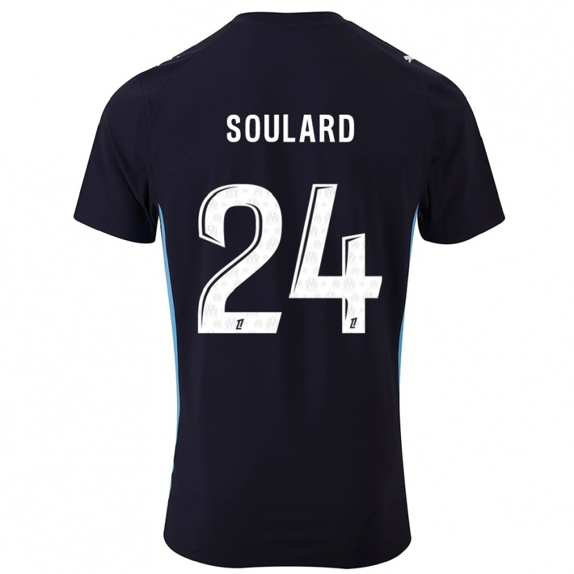Danxen Herren Amandine Soulard #24 Schwarz Himmelblau Auswärtstrikot Trikot 2025/26 T-Shirt