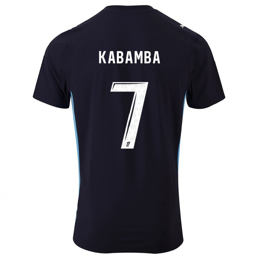 Danxen Herren Alexis Kabamba #7 Schwarz Himmelblau Auswärtstrikot Trikot 2025/26 T-Shirt