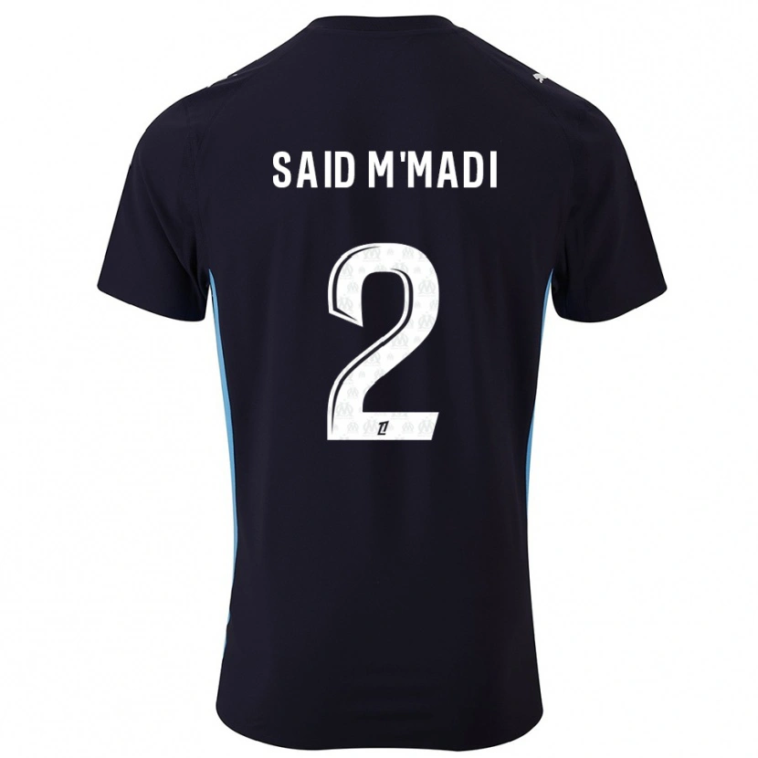 Danxen Herren Yakine Said M'madi #2 Schwarz Himmelblau Auswärtstrikot Trikot 2025/26 T-Shirt