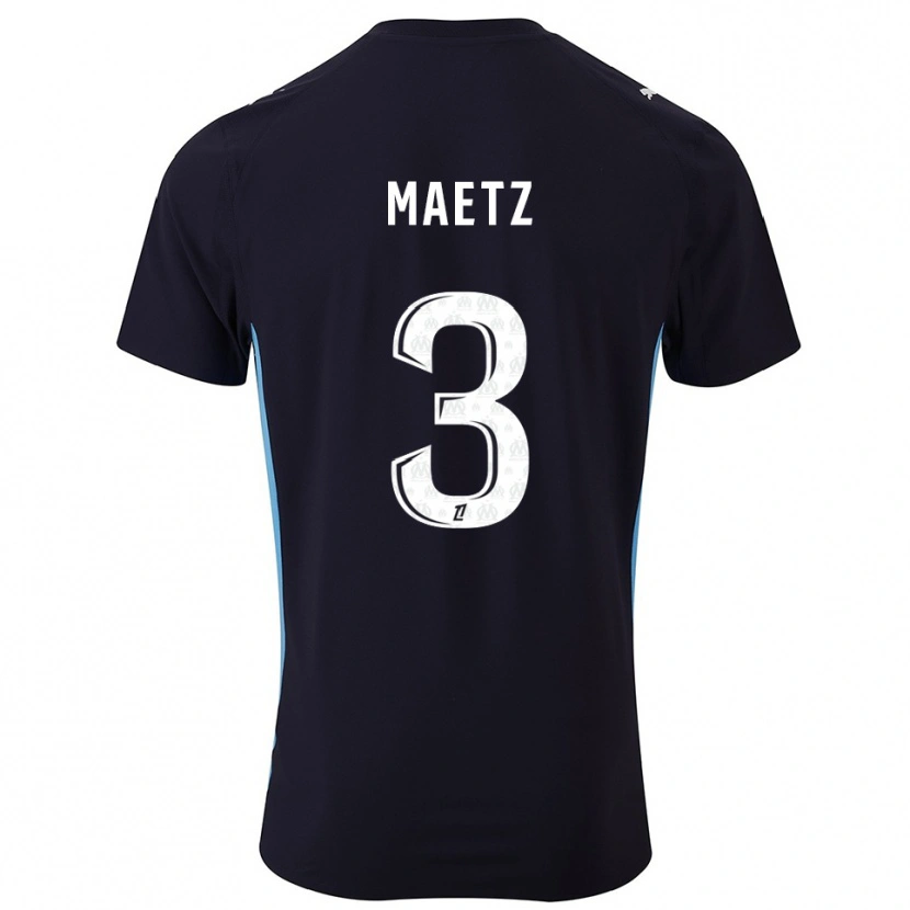 Danxen Herren Agathe Maetz #3 Schwarz Himmelblau Auswärtstrikot Trikot 2025/26 T-Shirt