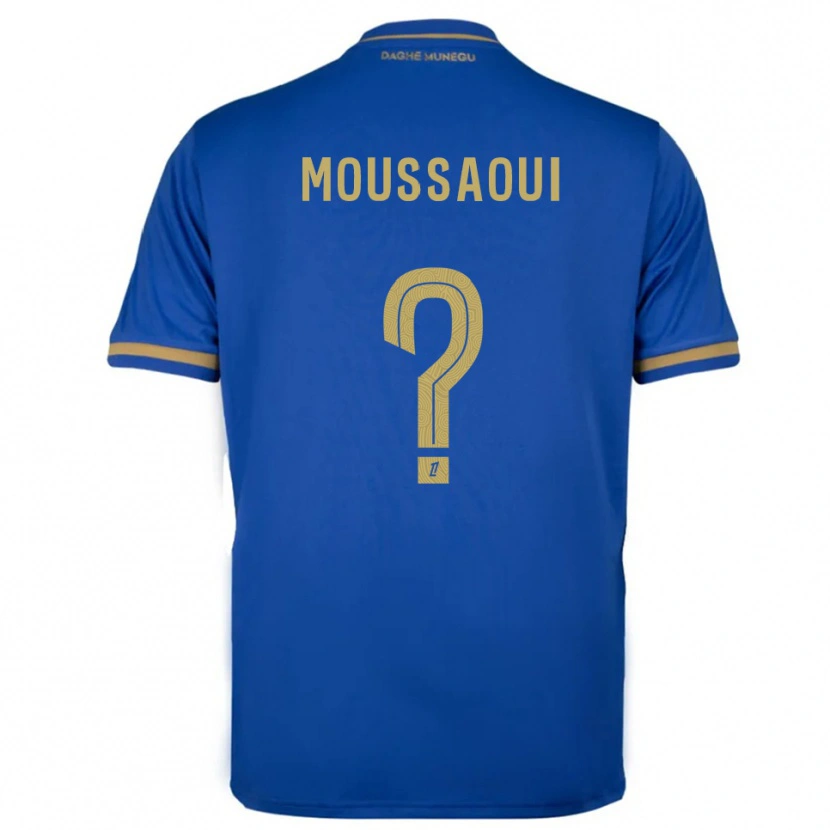 Danxen Herren Wassim Moussaoui #0 Blau Gold Auswärtstrikot Trikot 2025/26 T-Shirt