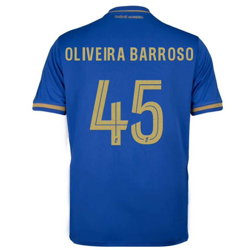Danxen Herren Mickael Oliveira Barroso #45 Blau Gold Auswärtstrikot Trikot 2025/26 T-Shirt