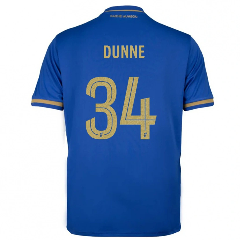 Danxen Herren David Dunne #34 Blau Gold Auswärtstrikot Trikot 2025/26 T-Shirt