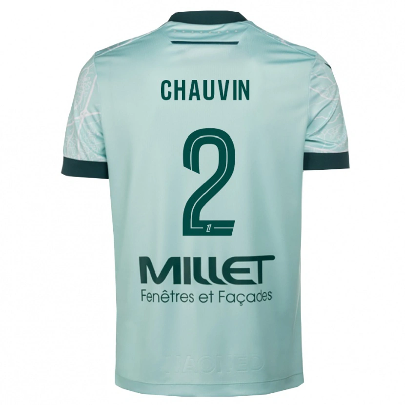 Danxen Herren Yoann Chauvin #2 Grün Weiß Auswärtstrikot Trikot 2025/26 T-Shirt