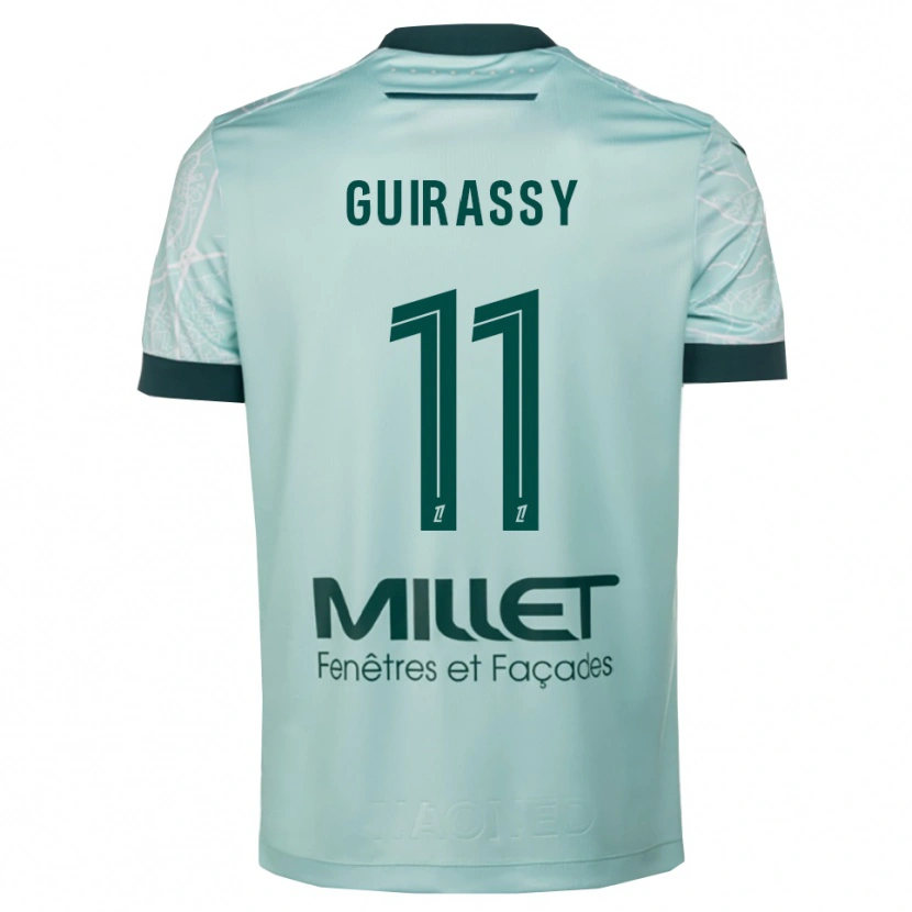 Danxen Herren Herba Guirassy #11 Grün Weiß Auswärtstrikot Trikot 2025/26 T-Shirt
