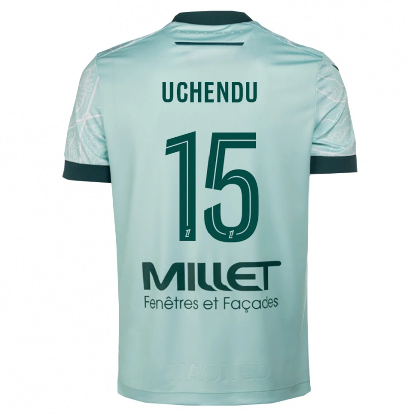 Danxen Herren Chinaza Uchendu #15 Grün Weiß Auswärtstrikot Trikot 2025/26 T-Shirt