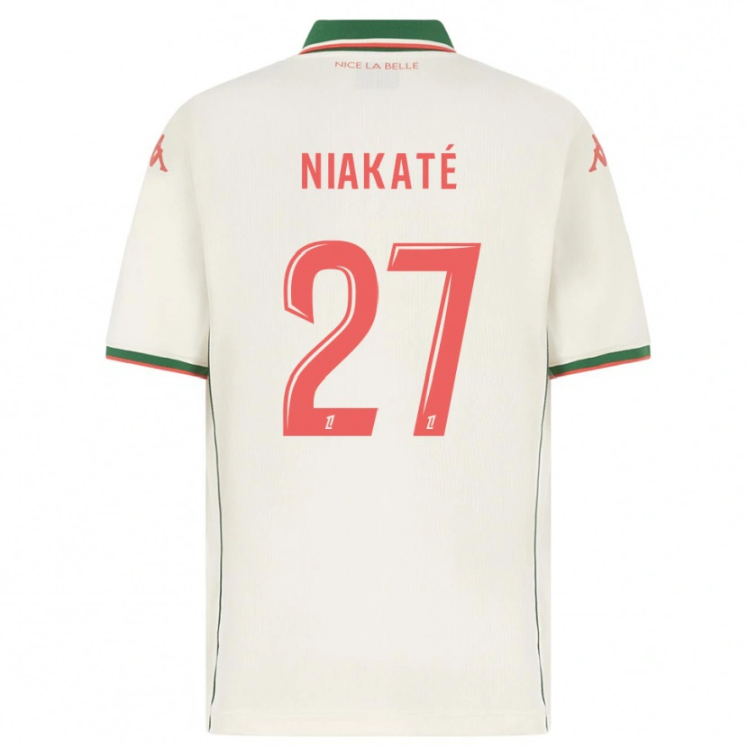 Danxen Herren Yakaré Niakaté #27 Weiß Grün Auswärtstrikot Trikot 2025/26 T-Shirt