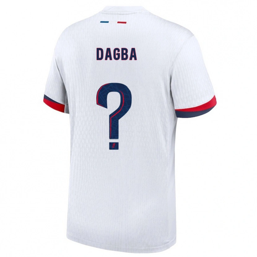 Danxen Herren Colin Dagba #0 Weiß Rot Auswärtstrikot Trikot 2025/26 T-Shirt
