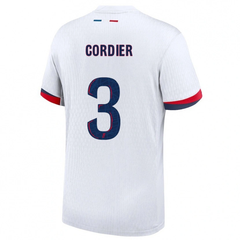 Danxen Herren Thomas Cordier #3 Weiß Rot Auswärtstrikot Trikot 2025/26 T-Shirt