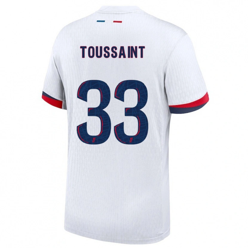 Danxen Herren Océane Toussaint #33 Weiß Rot Auswärtstrikot Trikot 2025/26 T-Shirt