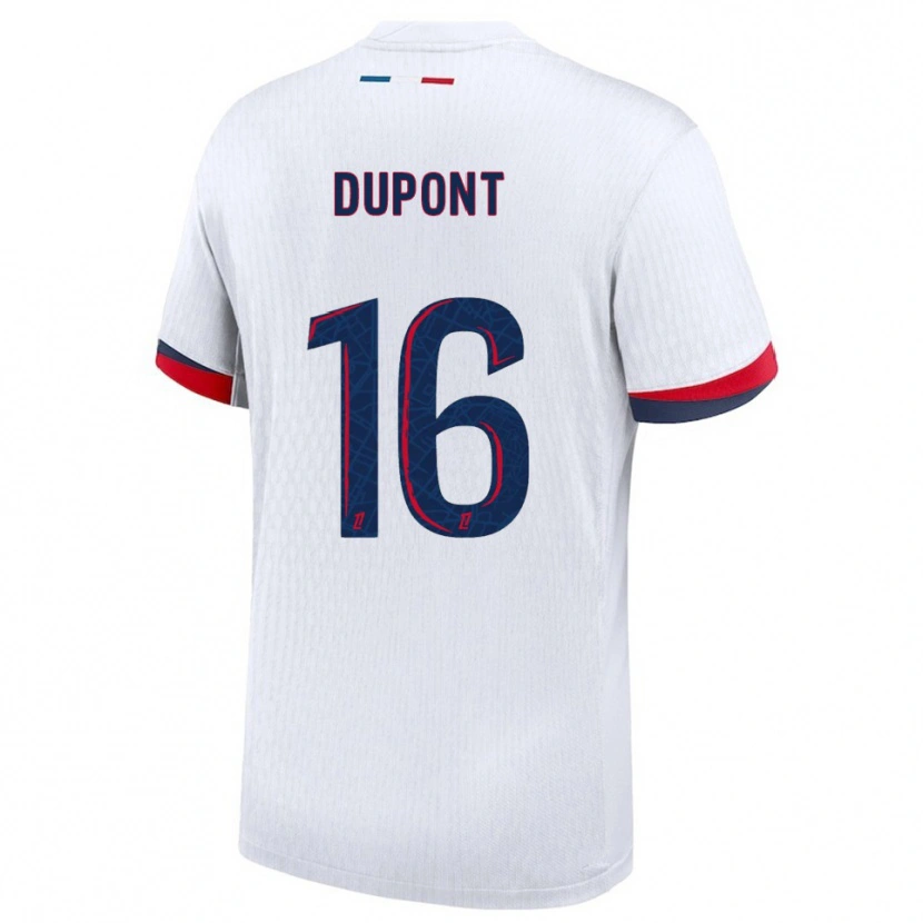 Danxen Herren Raphaël Dupont #16 Weiß Rot Auswärtstrikot Trikot 2025/26 T-Shirt