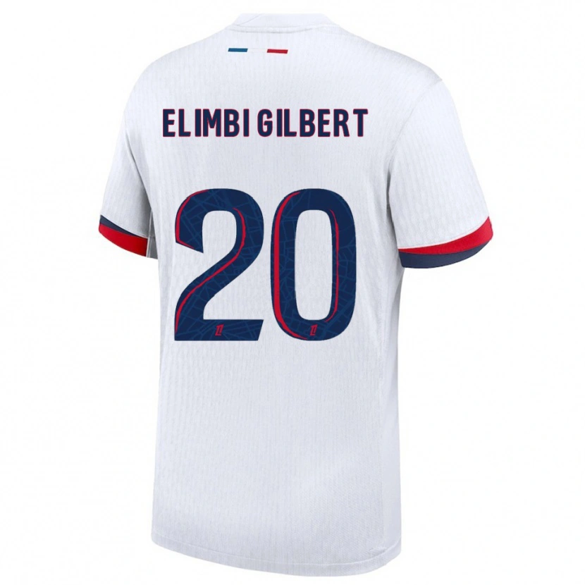 Danxen Herren Tara Elimbi Gilbert #20 Weiß Rot Auswärtstrikot Trikot 2025/26 T-Shirt