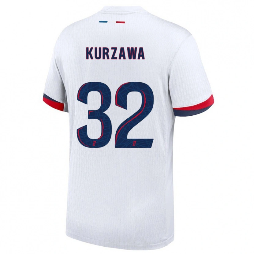 Danxen Herren Layvin Kurzawa #32 Weiß Rot Auswärtstrikot Trikot 2025/26 T-Shirt
