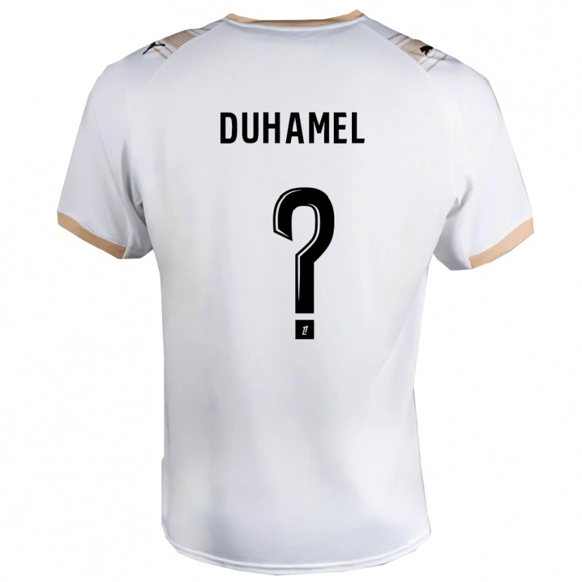 Danxen Herren Lino Duhamel #0 Weiß Schwarz Auswärtstrikot Trikot 2025/26 T-Shirt